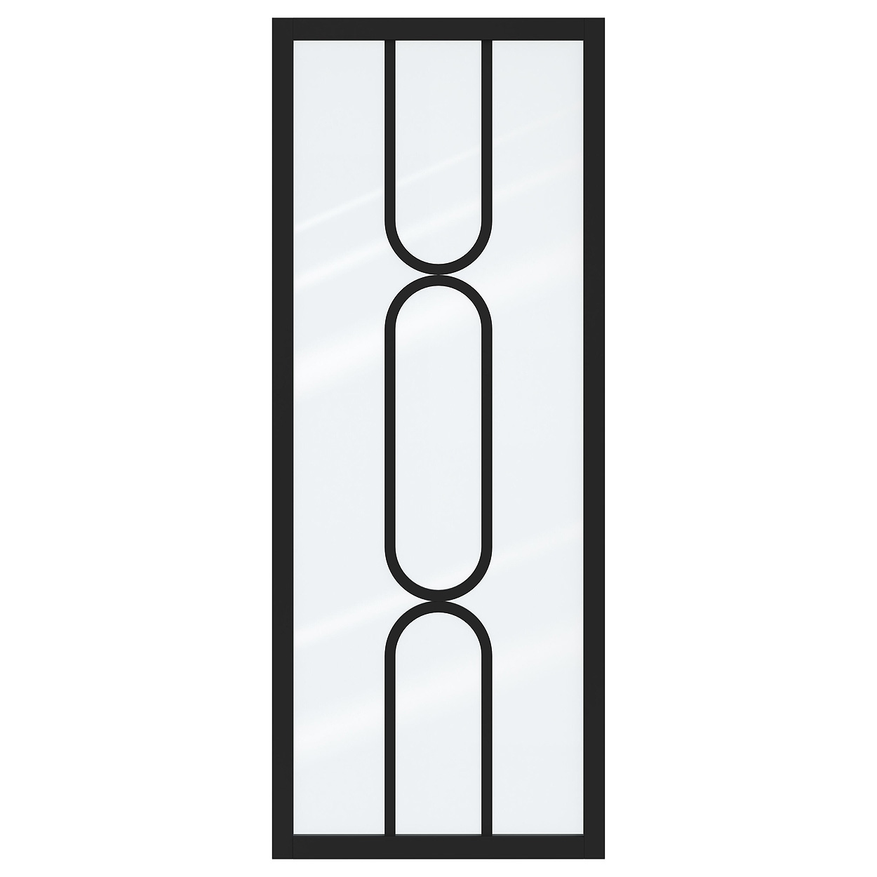 Binnendeur Skantrae SSL 14522 Blank Glas Zwart Gelakt